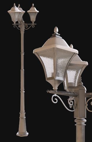 3D Model Street Lamps Free Download