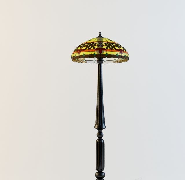 3D Model Tiffany Floor Lamp Free Download