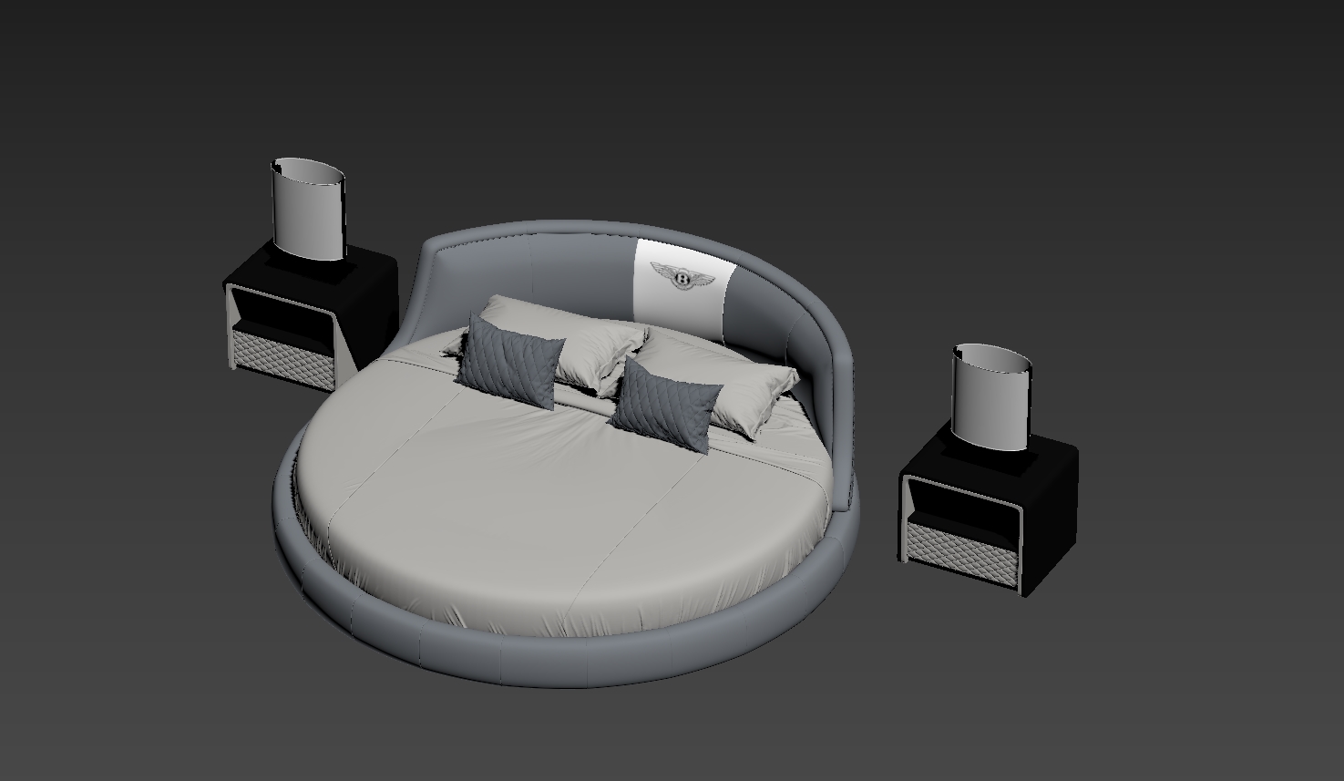 3D Round bed Model 206 Free Download by Cong Thuan