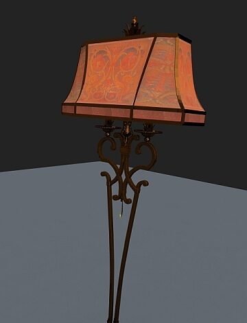3D Model Floor Lamp Classic 3w Free Download