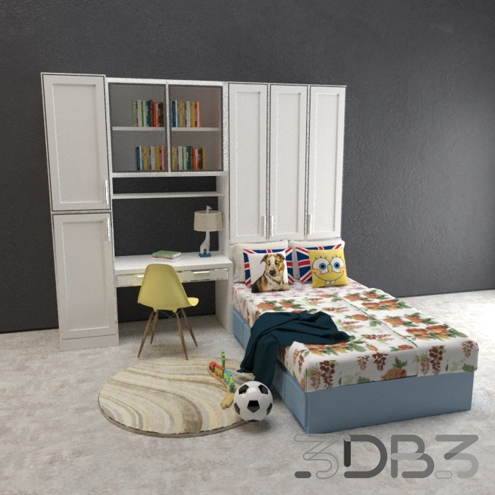 3d Child Bed Model 168 Free Download