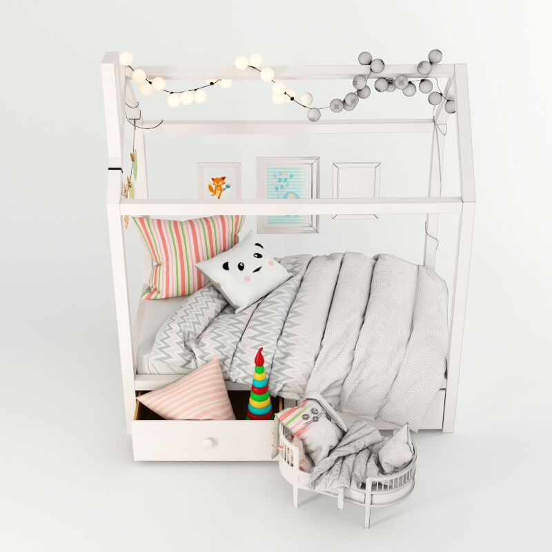 3d Child Bed Model 6 Free Download