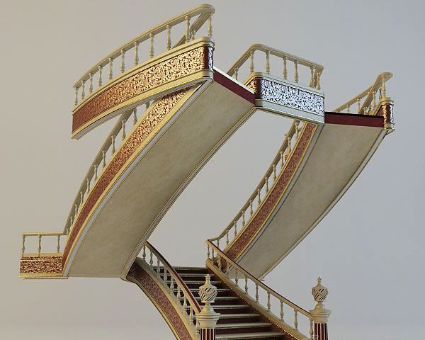 3d Model Classic Stair Free Download