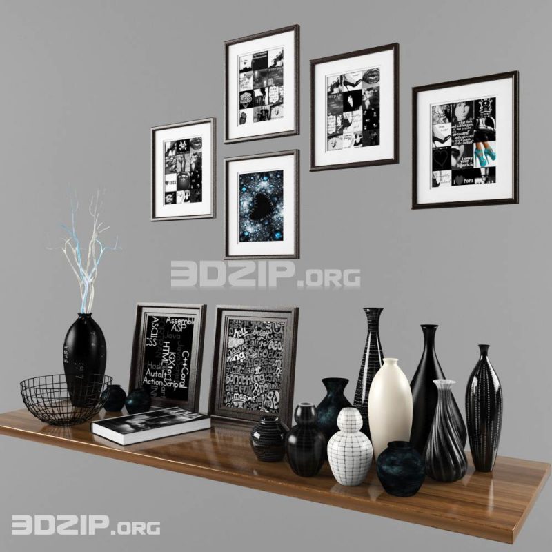 3d Model Decorative Set 17 Free Download