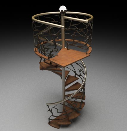 3d Model Spiral Staircase Free Download