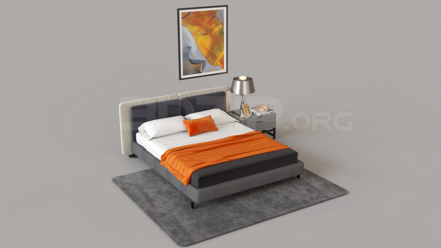 4023. Free 3D Bed Model Download