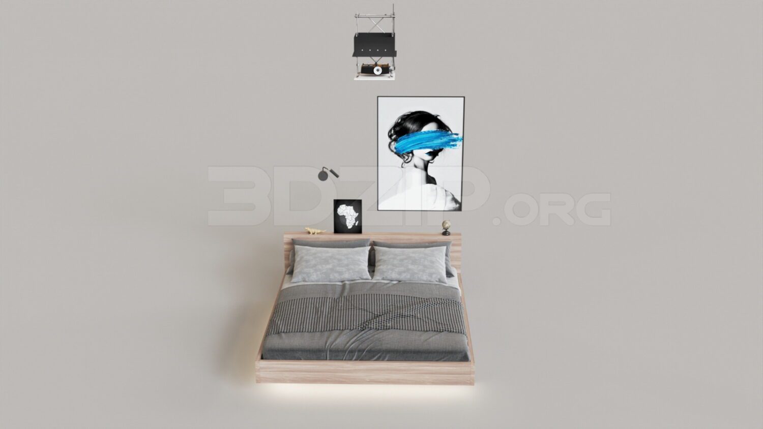 4085. Free 3D Bed Model Download