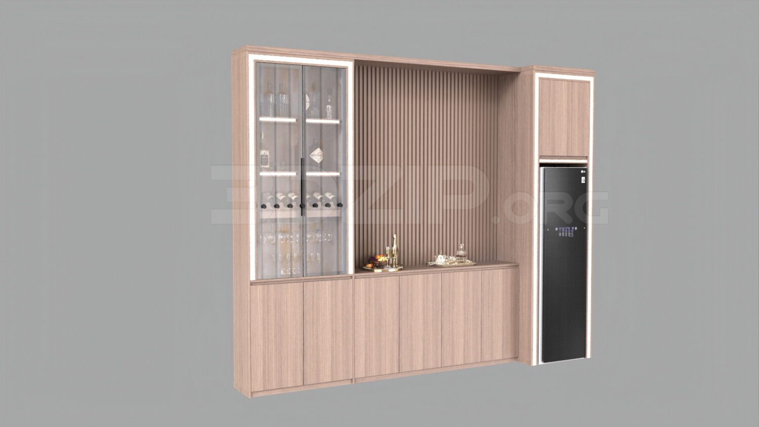 4383. Free 3D Winet Cabinet Model Download