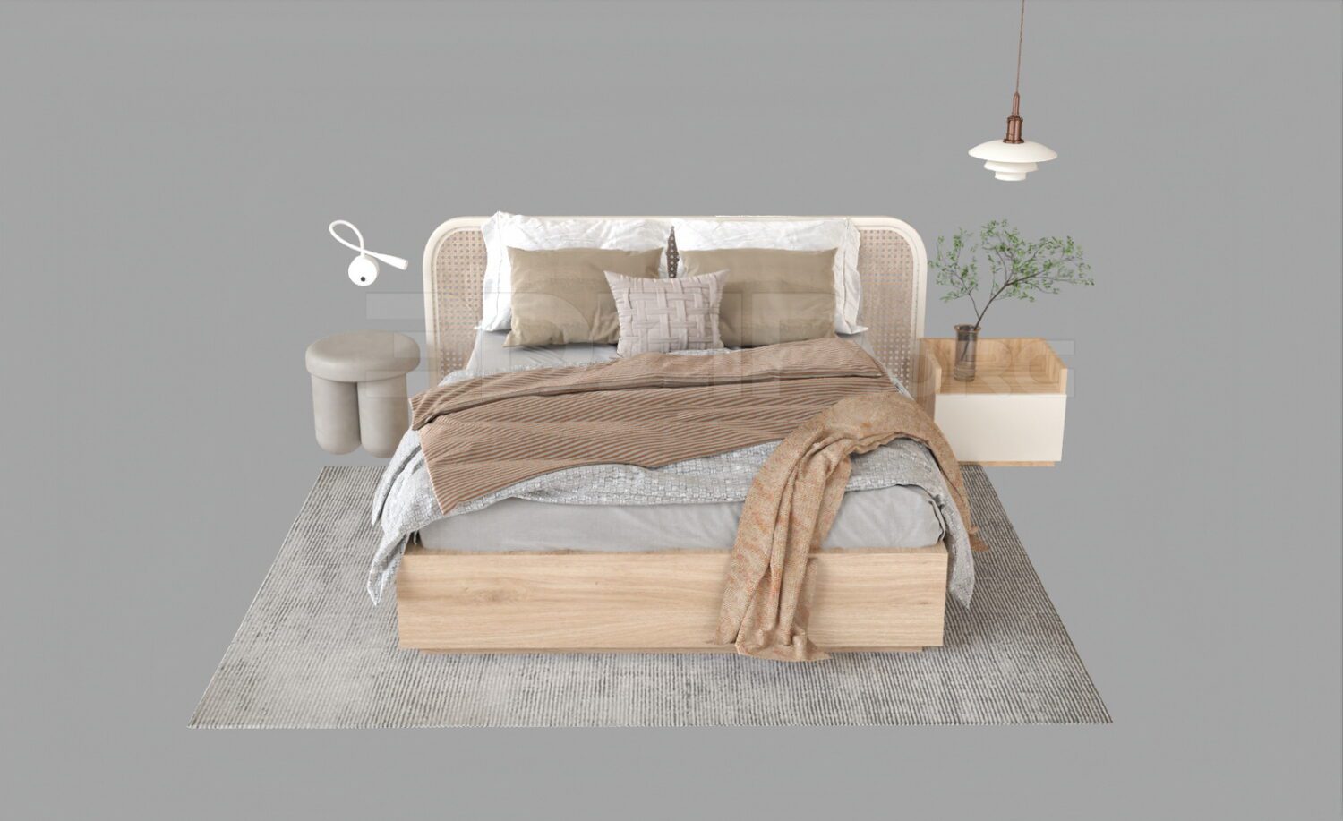 4417. Free 3D Bed Model Download