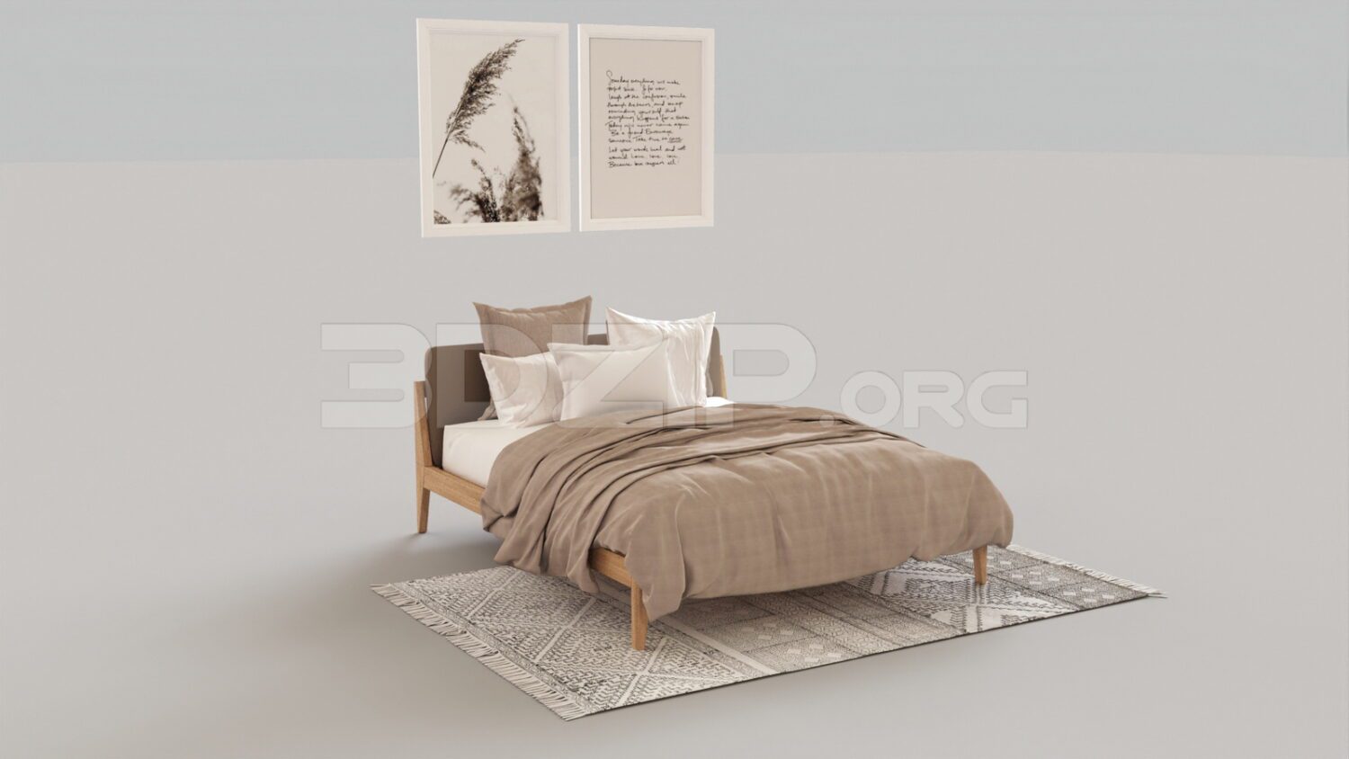 4863. Free 3D Bed Model Download