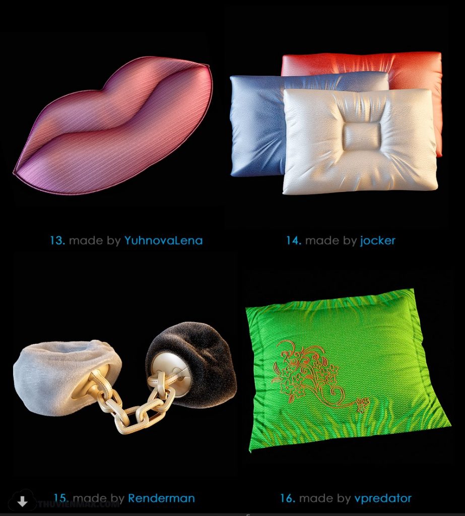 3D Pillows Model 4 Free Download
