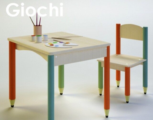 3d Childroom Table + Chair Model 6 Free Download