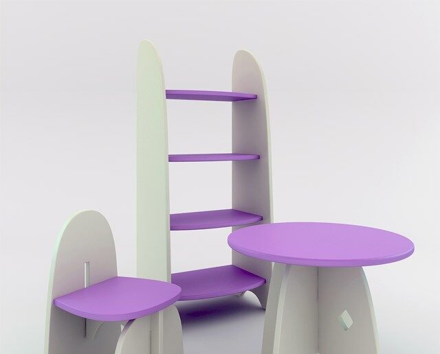 3d Childroom Table + Chair Model 7 Free Download
