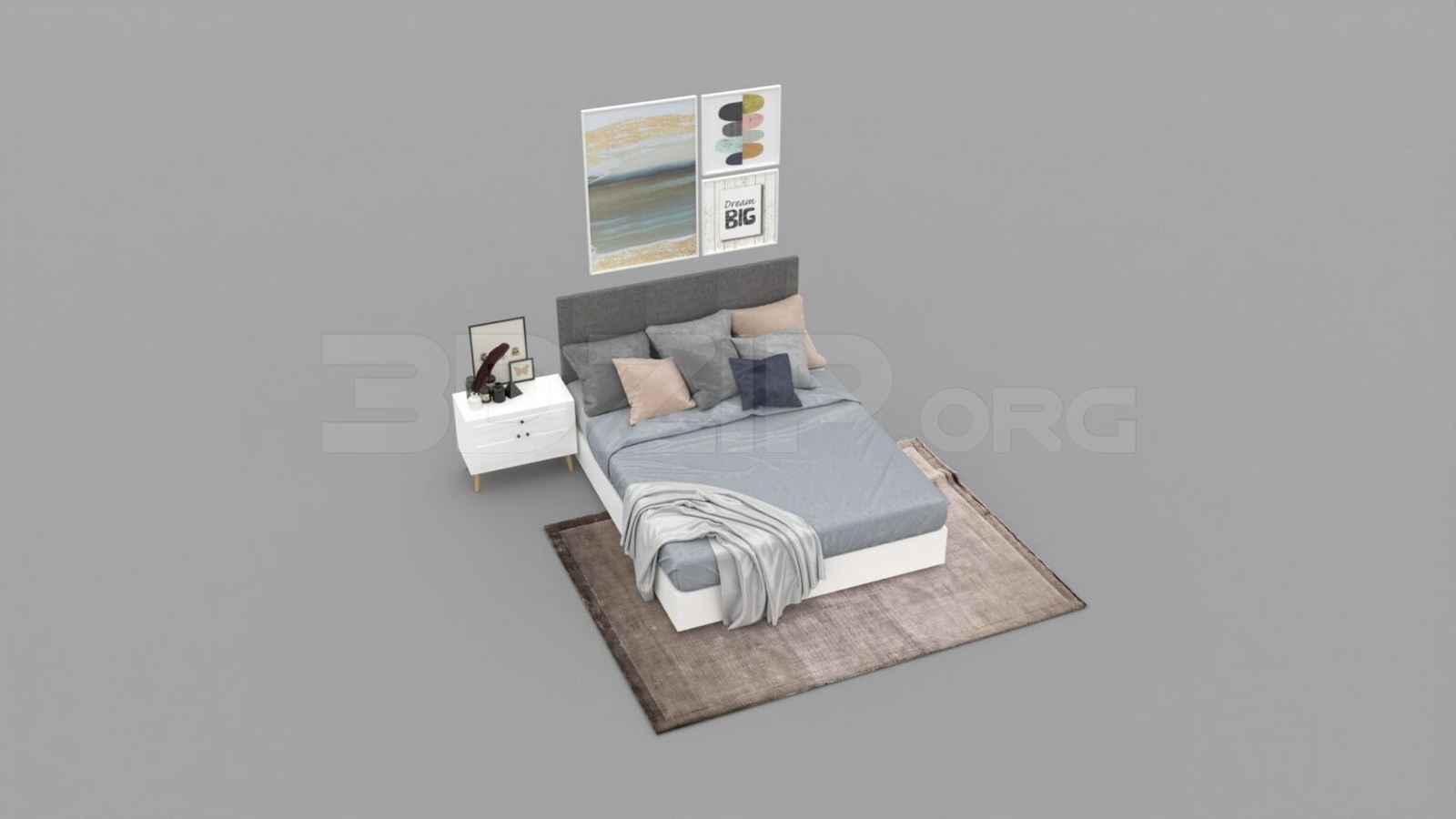780. Download Free Bed Model By Tien Trung