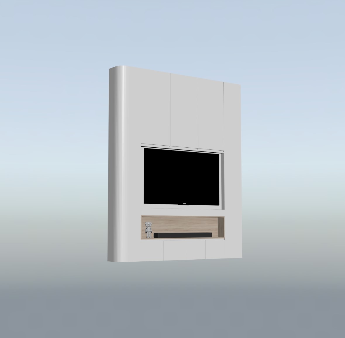 9778. 3D Wall TV Model For Free Download by An Ngoc