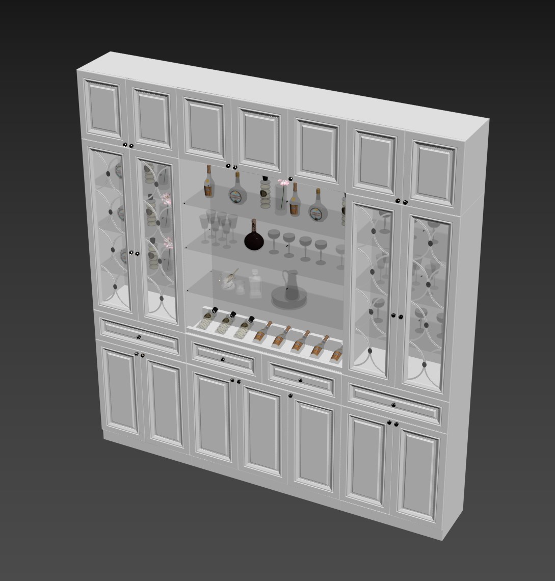 9989. Download Free Wine Cabinet Model by Nguyen The Hung