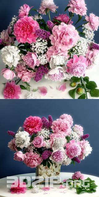 3d Flower Vase Model 47 Free Download
