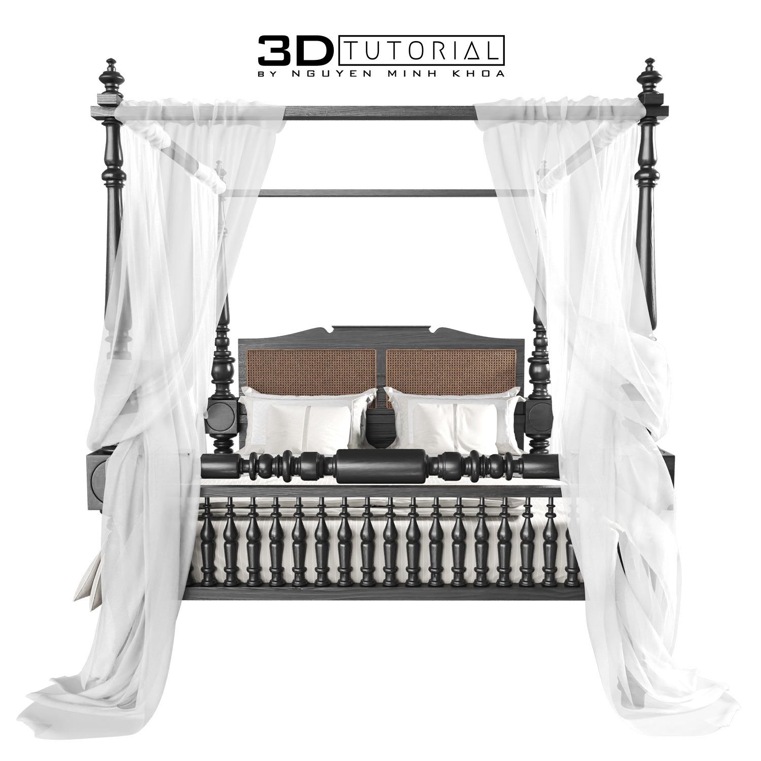 Download Free 3D Indochine Bed Model By Nguyen Minh Khoa