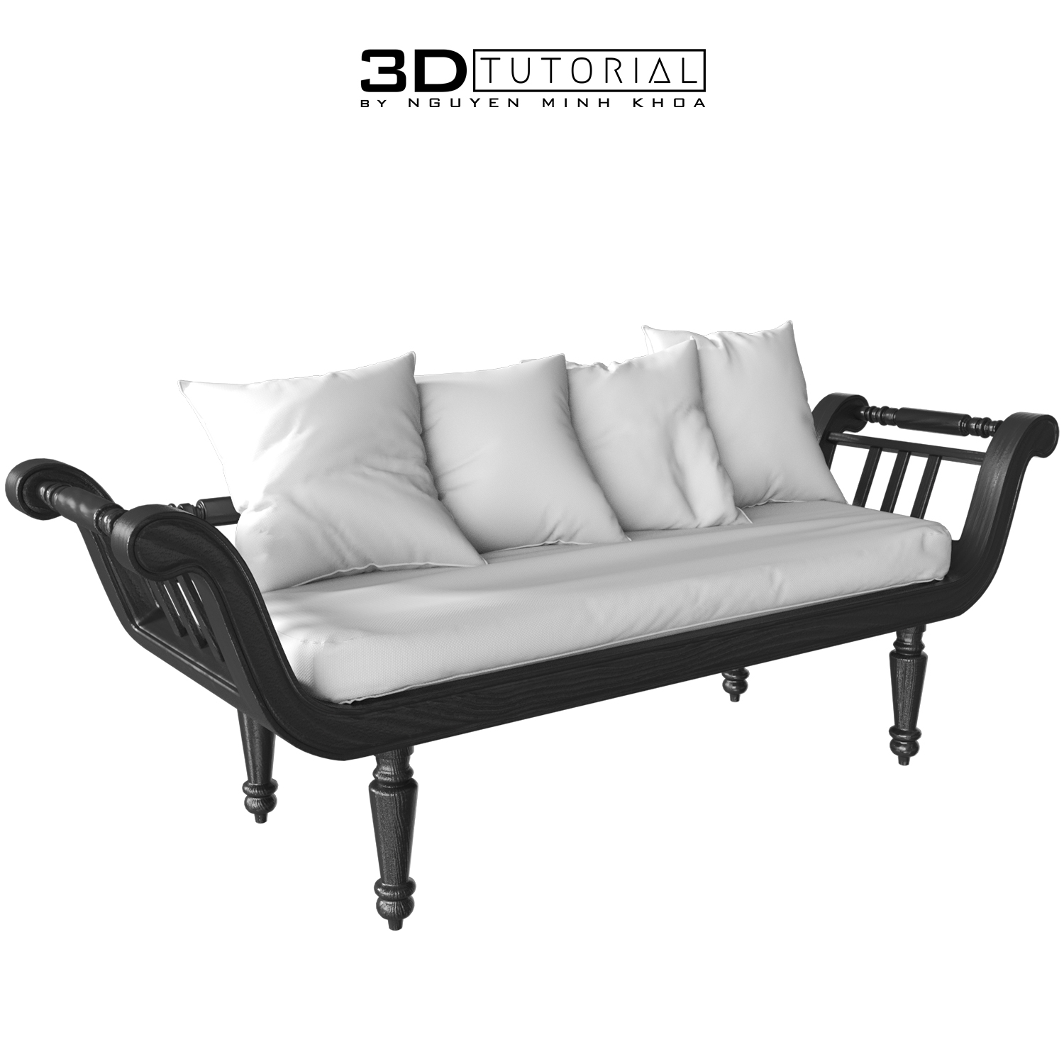 Download Free 3D Indochine Bench 3 Model By Nguyen Minh Khoa