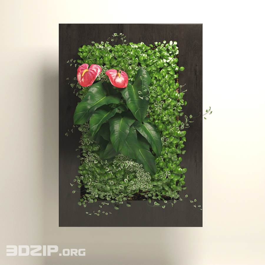 3d Plant Wall Model 18 Free Download