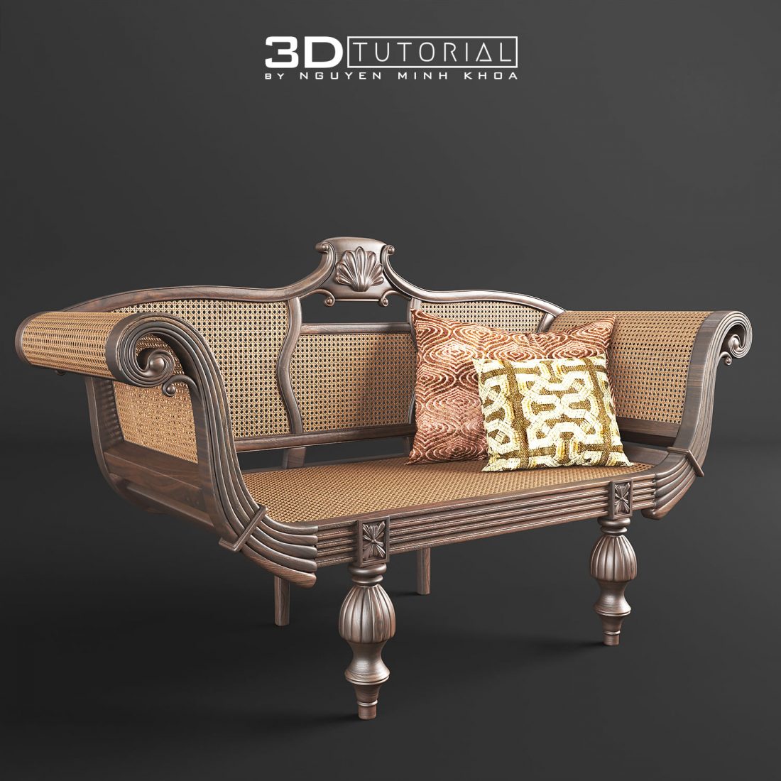 Free 3D Model Indochine Bench by Nguyen Minh Khoa