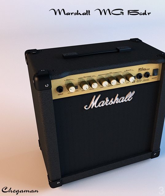 Free 3D Model Marshall MG15 Cdr Guitar Combo Amplifier