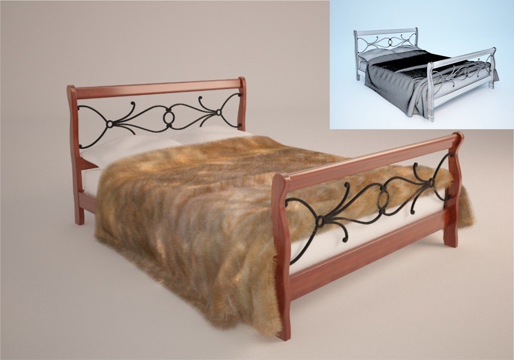 Free 3D Models Bed Fur