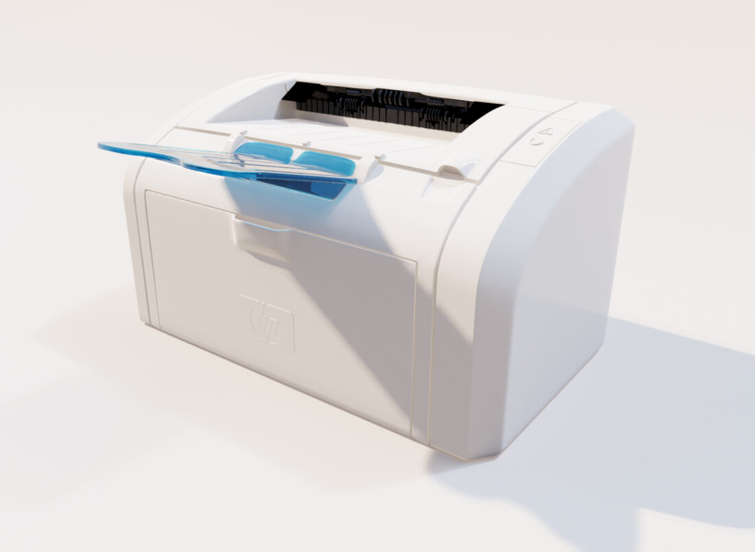HP LaserJet 1018 Printer 3D model Free Download