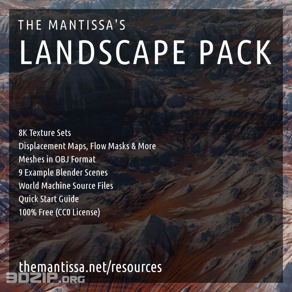 Landscape Pack Meshes In OBJ Format