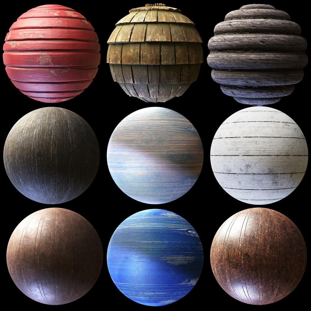 Material Pack Wood – 01 Variations from Julio Sillet 3D Art