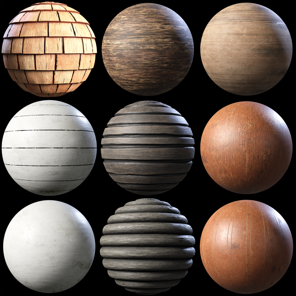 Material Pack Wood – 01 from Julio Sillet 3D Art