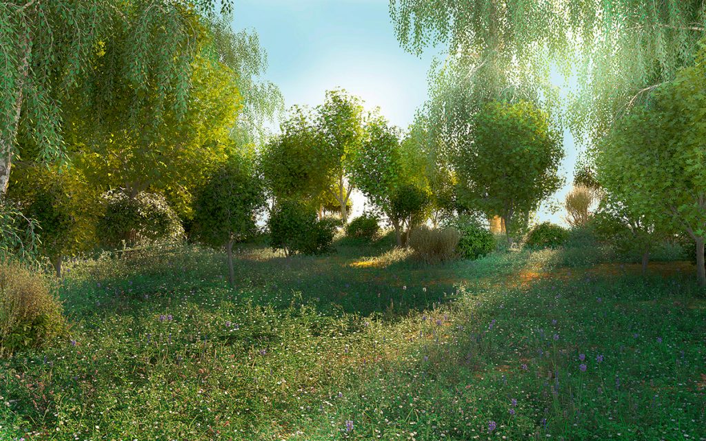 Free 3D-Tree Forest Glade From Oleg Hizhko
