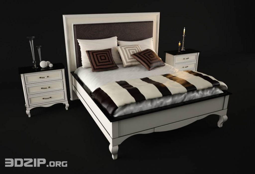 3d Bed model 2 free download
