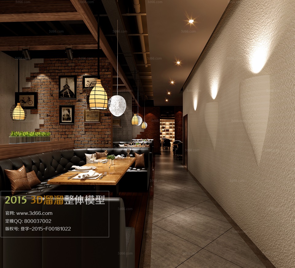 Restaurant, teahouse, cafe 3d model free download 48