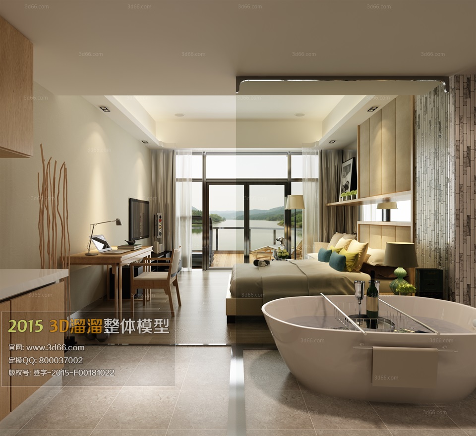 Suites Hotel 3d model free download 01