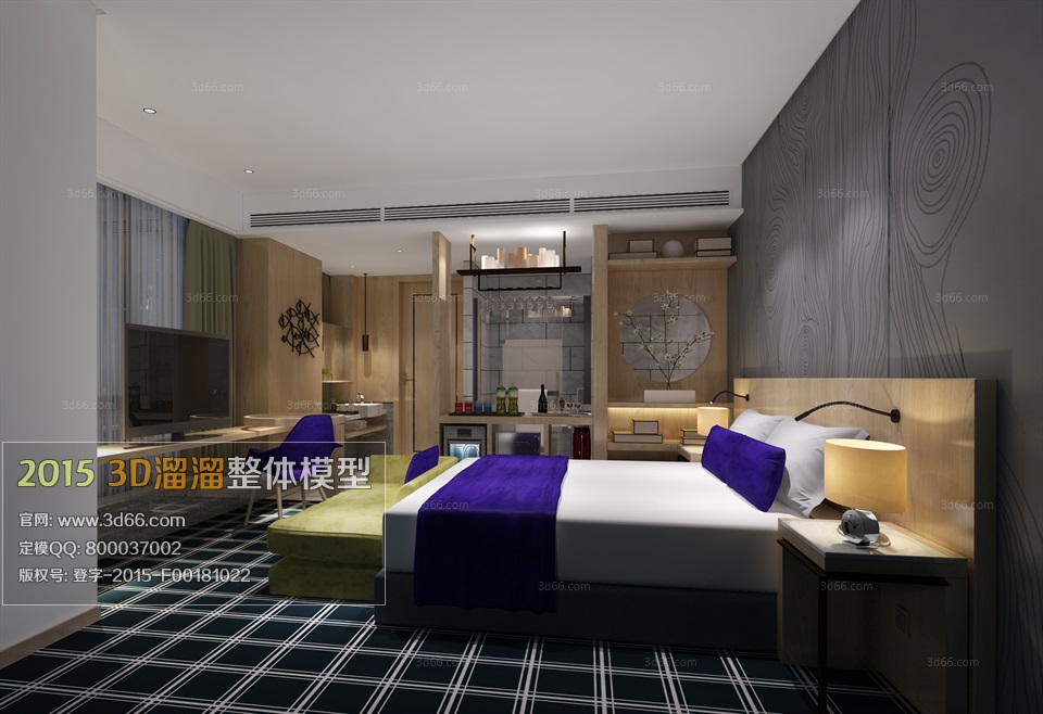 Suites Hotel 3d model free download 03