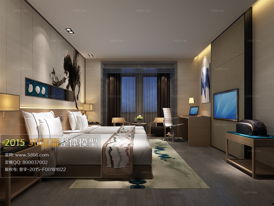 Suites Hotel 3d model free download 08