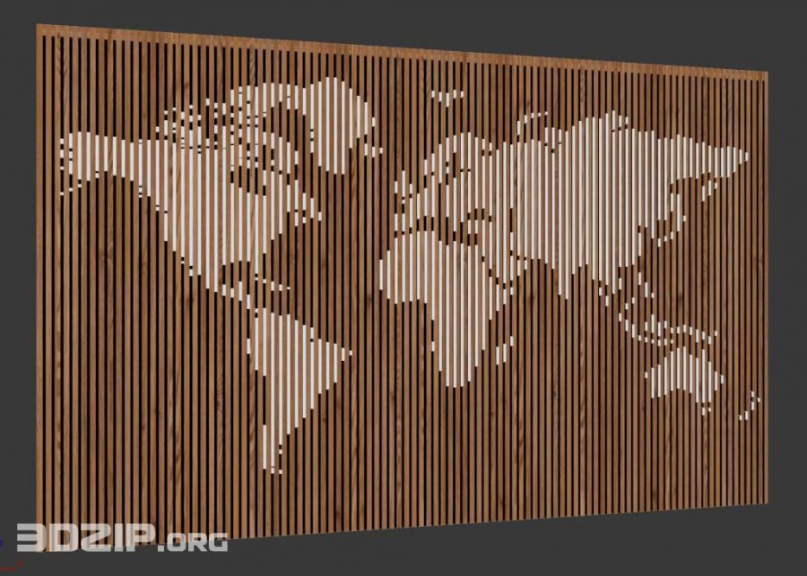 3d Wall map model free download